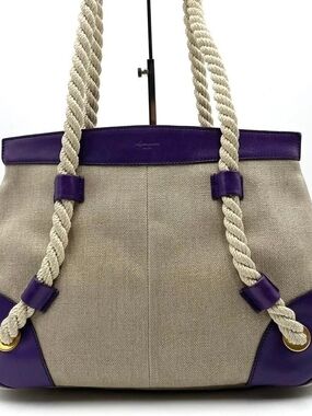 Saint Laurent Rope Canvas Tote For Trade